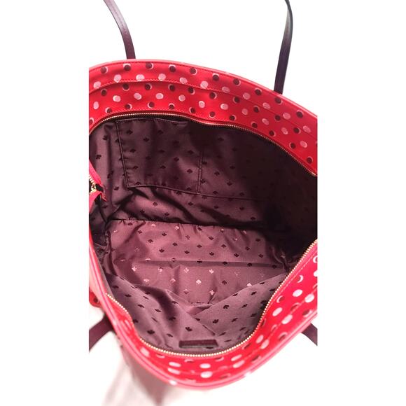 Kate Spade Shore Street Fiesta Dot red leather margareta tote bag - Picture 10 of 12